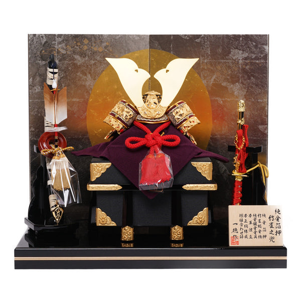 銀箔二曲屏風平飾り