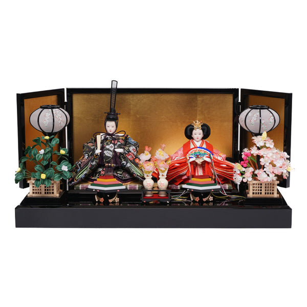 金箔屏風親王飾り