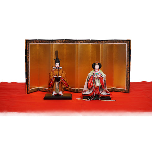 箔押屏風立雛飾り