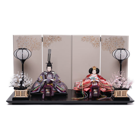 四曲金屏風親王飾り