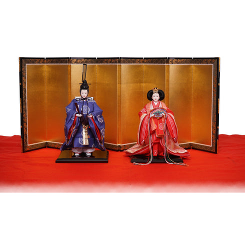 箔押屏風立雛飾り