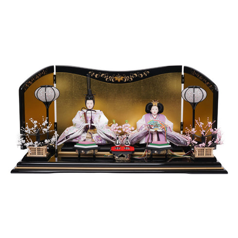 金箔蒔絵屏風親王飾り