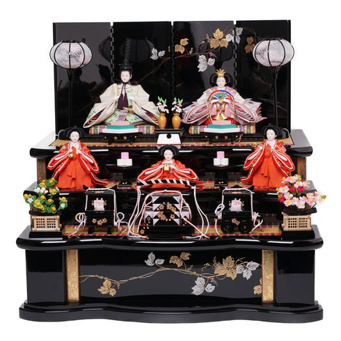 黒塗金彩3段飾り