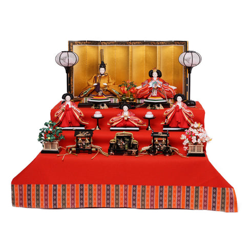 箔押屏風3段飾り