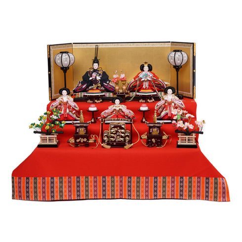 裏箔屏風3段飾り