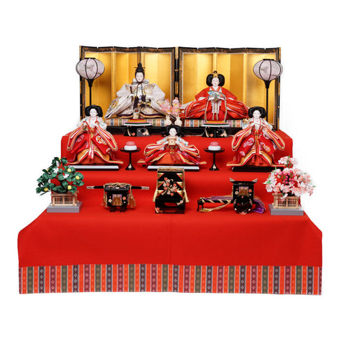 箔押屏風3段飾り