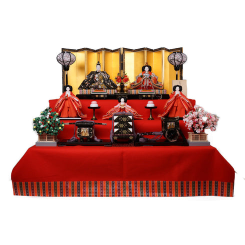 裏箔屏風3段飾り