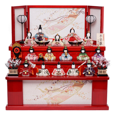 木目込み15人収納飾り